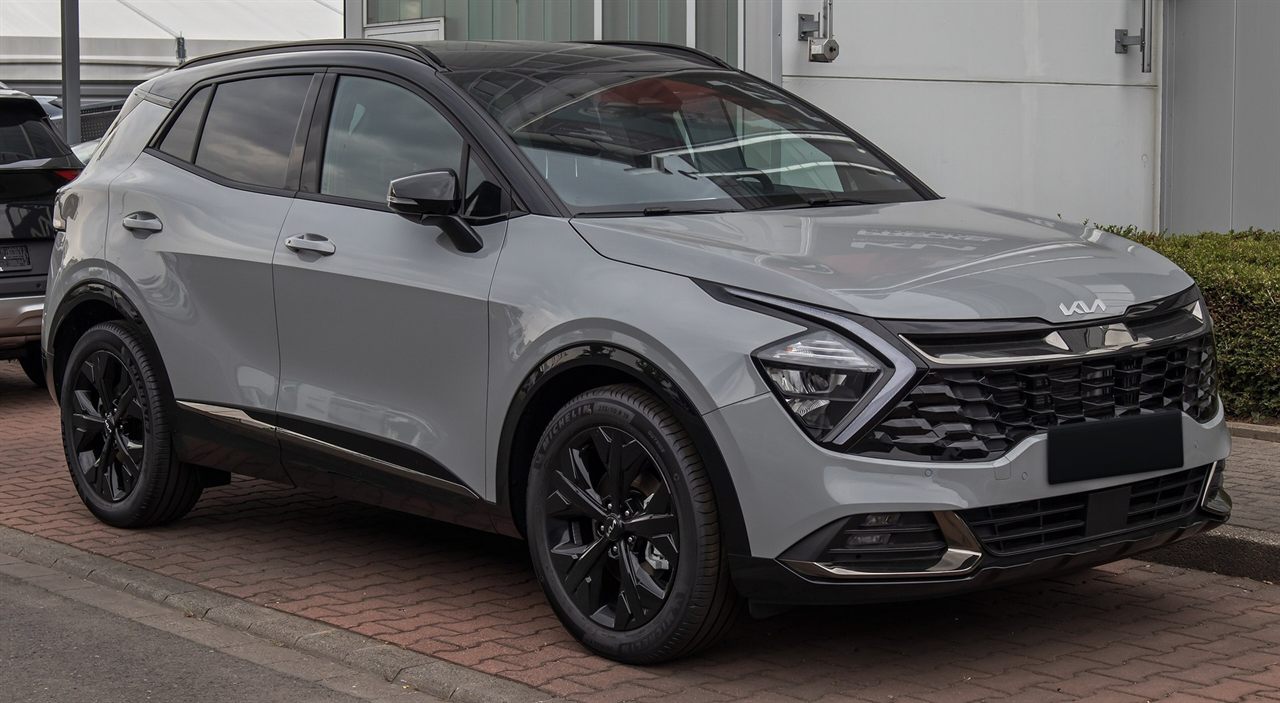 Kia Sportage 1.6 T-GDi Plug-in Hybrid (195 kW), foto 3 (zijkant, grijs)