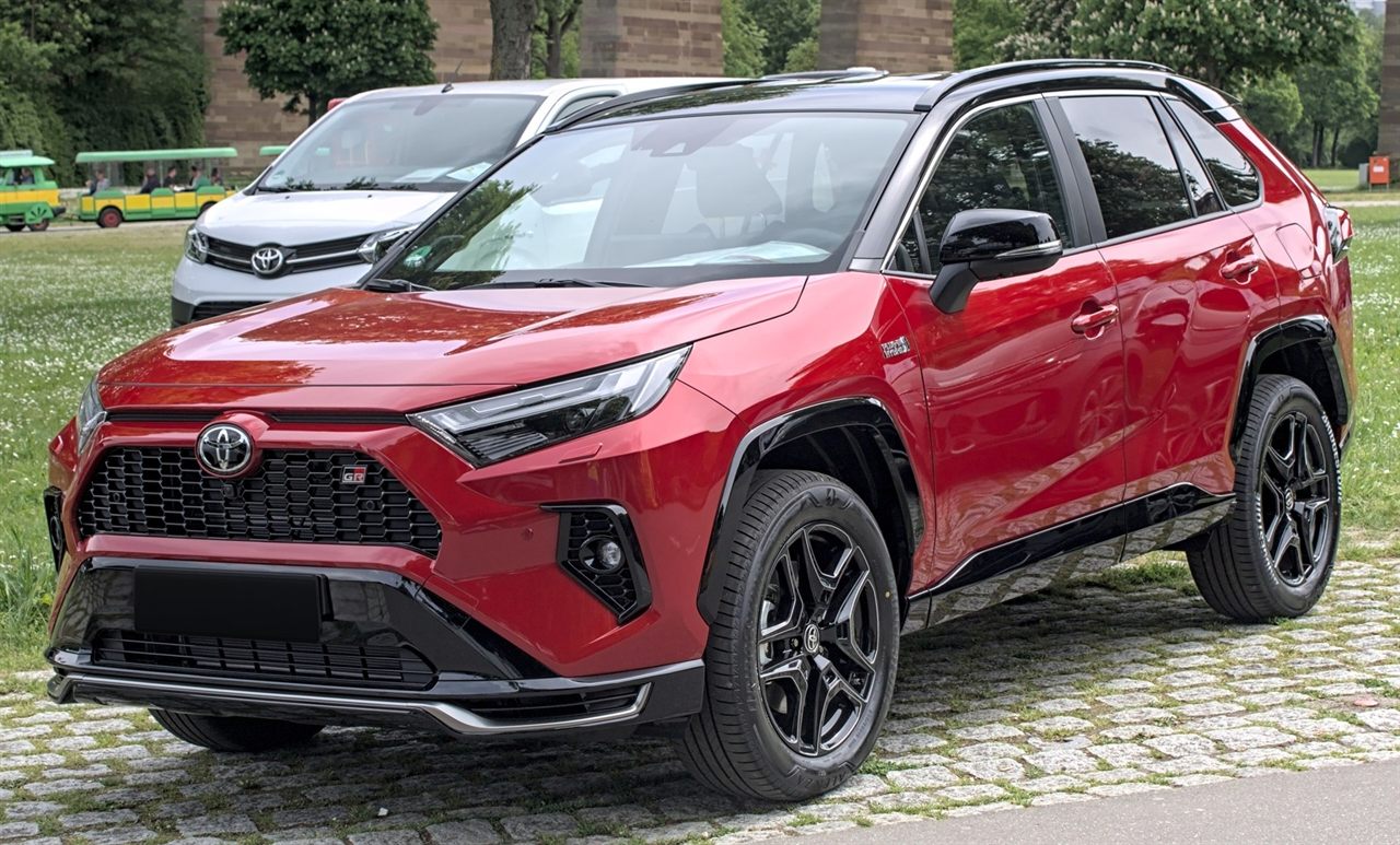 Toyota RAV4 2.5 Plug-in Hybrid (225 kW), foto 3 (zijkant, rood)